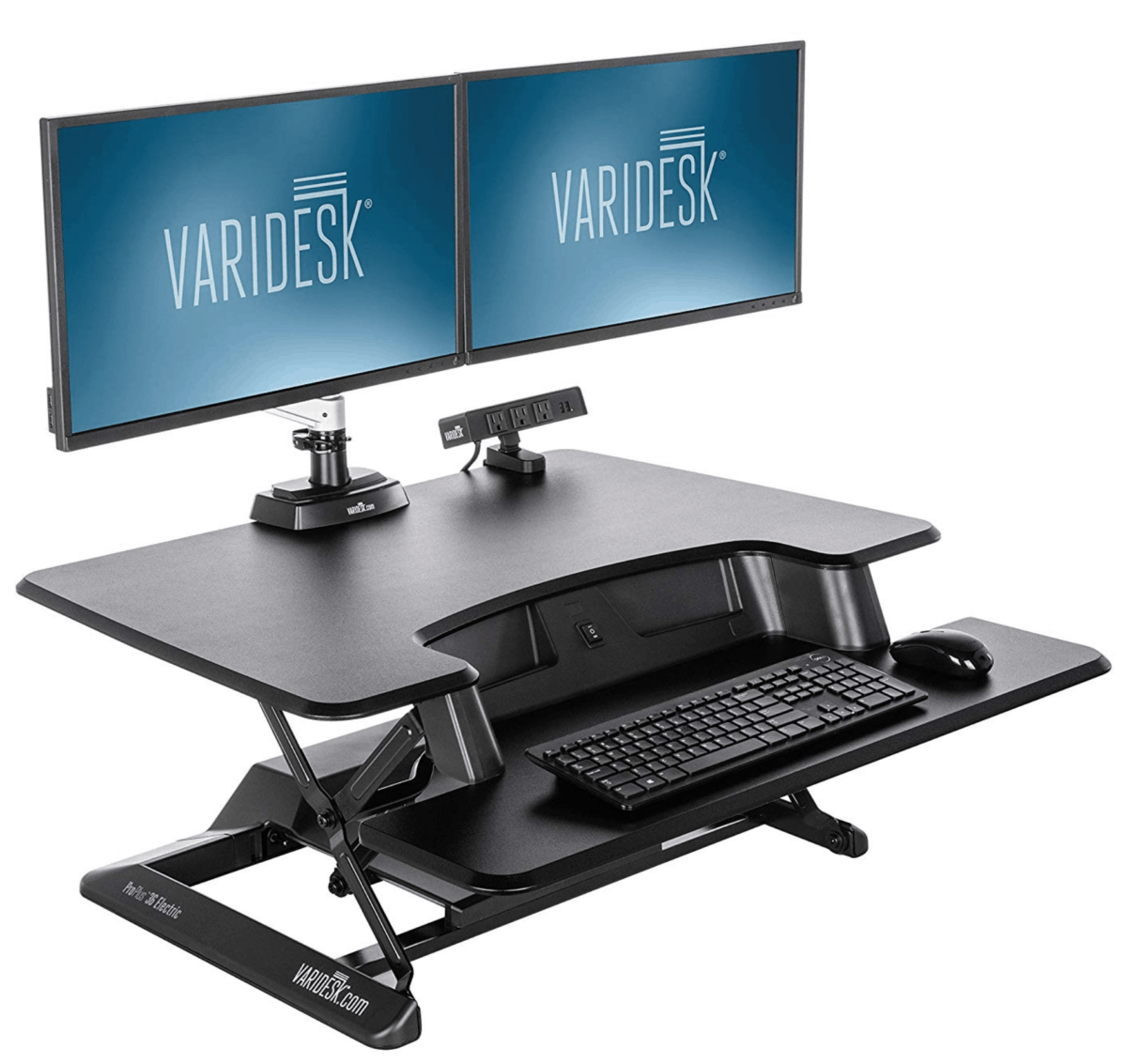 electric height adjustable standing desk converter